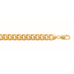 10K Yellow Gold 8.0mm Semi-Solid Miami Cuban 24 Chain with Lobster Lock