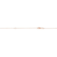 10K Rose Gold 0.87mm Extendable Diamond Cut Cable 18 Chain with Lobster Lock. Jump ring at 16 inches.