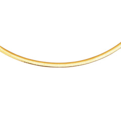 14K & Sterling Silver 16 Reversible Omega Basic Chain