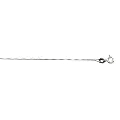 Sterling Silver 0.7mm Classic Box 18 Chain with Spring Ring Clasp