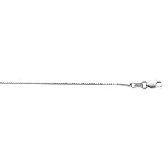 Sterling Silver 0.9mm Classic Box 18 Chain with Lobster Clasp