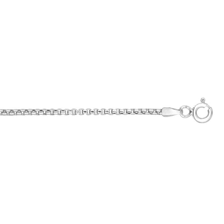 Sterling Silver 1.1mm Round Box 24 Chain with Lobster Clasp