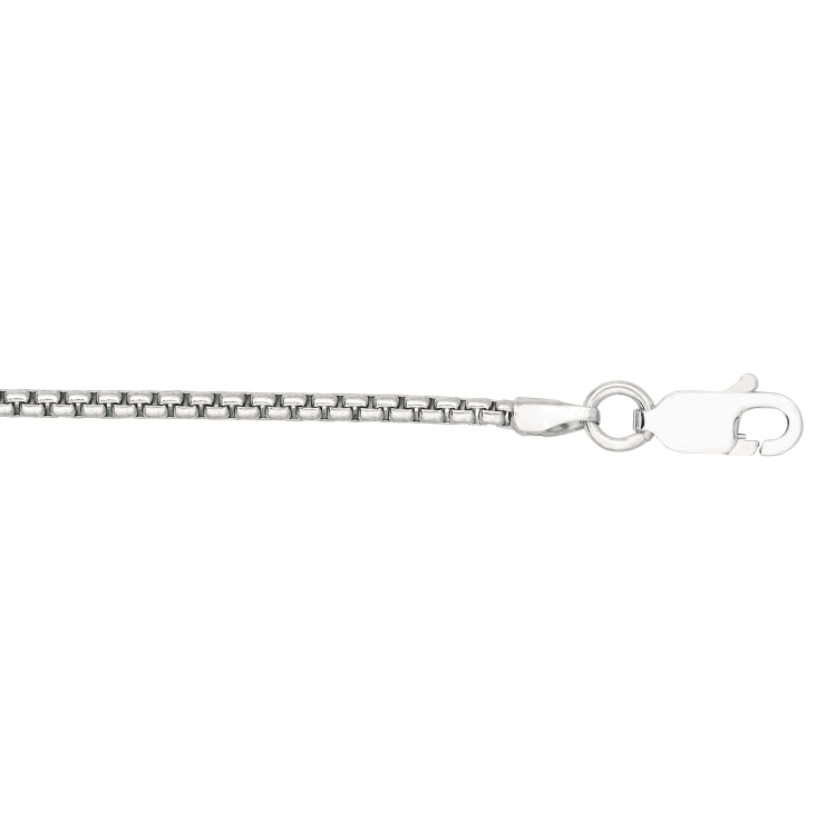 Sterling Silver 1.8mm Round Box 20 Chain with Lobster Clasp
