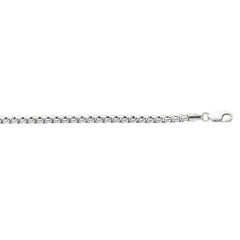 Sterling Silver 3.80mm Round Box 8.5 Chain Bracelet with Lobster Clasp