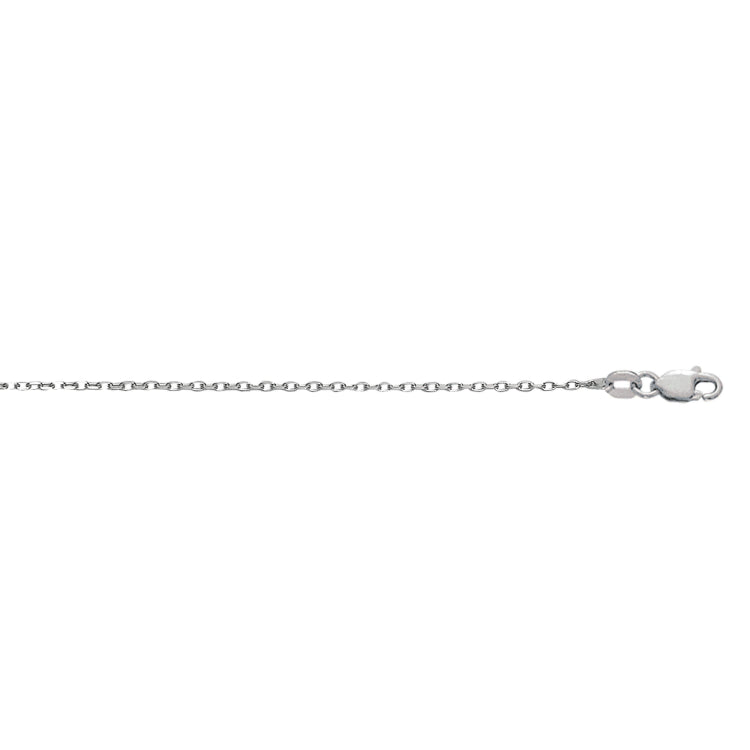 Sterling Silver 0.8mm Diamond Cut Cable 16 Chain with Lobster Clasp
