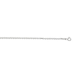 Sterling Silver 2.2mm Diamond Cut Cable 16 Chain with Lobster Clasp