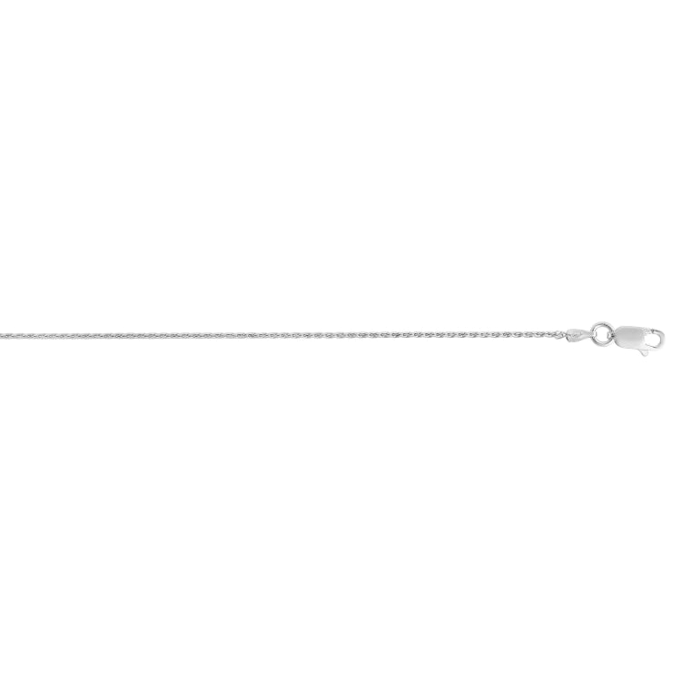 Sterling Silver 1.1mm Diamond Cut Wheat 18 Chain with Lobster Clasp