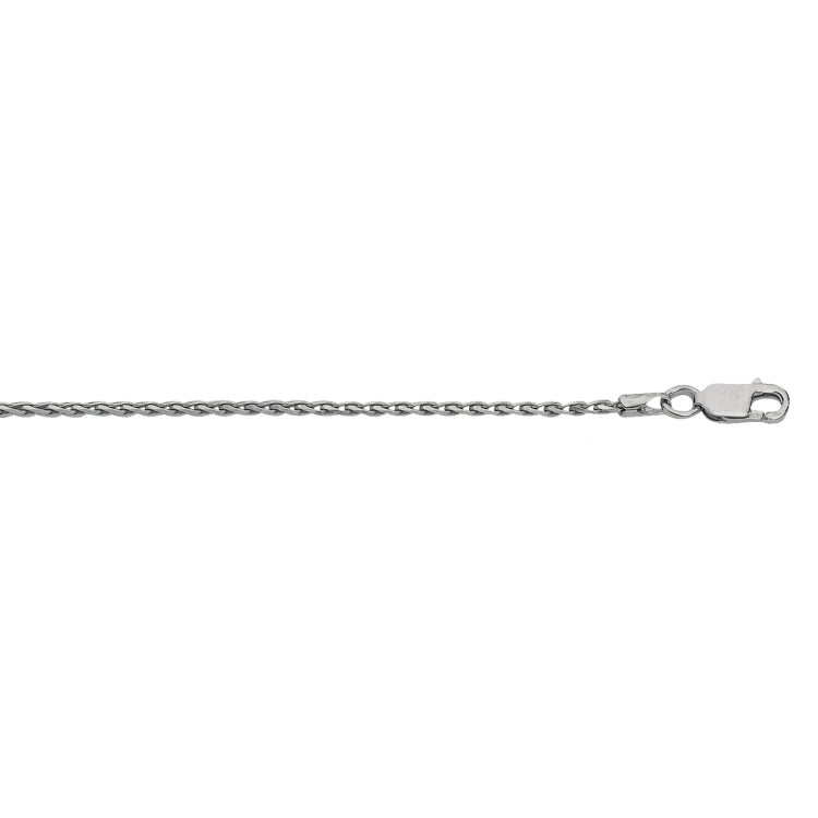 Sterling Silver 1.5mm Diamond Cut Wheat 24 Chain with Lobster Clasp
