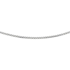 Silver 3.2mm Semi-Solid Wheat 24 Chain with Lobster Lock