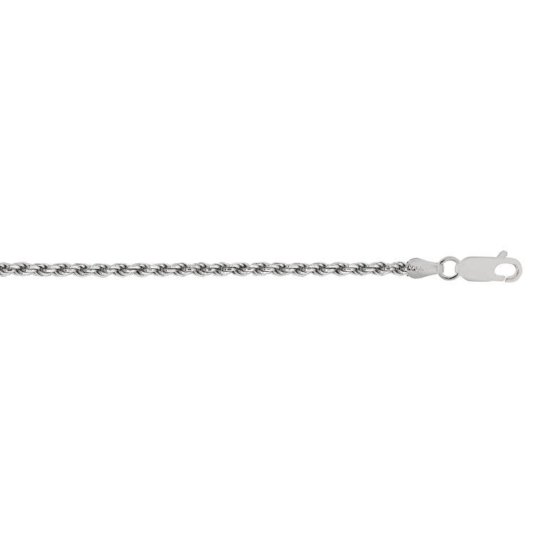 Sterling Silver 1.25mm Rope 18 Chain with Lobster Clasp