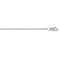 Sterling Silver 1.4mm Rope 16 Chain with Lobster Clasp