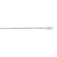 Sterling Silver 1.8mm Rope 16 Chain with Lobster Clasp