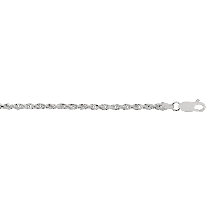 Sterling Silver 2.9mm Rope 24 Chain with Lobster Clasp