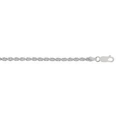 Sterling Silver 2.9mm Rope 30 Chain with Lobster Clasp