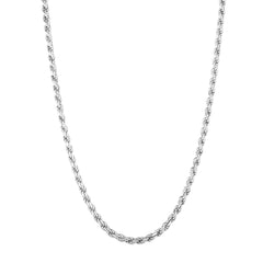 Sterling Silver 6mm Rope 24 Chain with Lobster Clasp