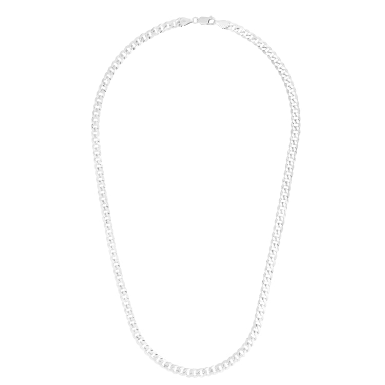 Sterling Silver 5.5mm Comfort Curb 24 Chain with Lobster Clasp