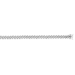 Sterling Silver 9.8mm Miami Cuban 8.5 Chain Bracelet with Box Lock