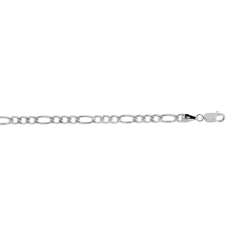 Sterling Silver 3.7mm Figaro 20 Chain with Lobster Clasp