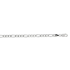 Sterling Silver 3.7mm Figaro 24 Chain with Lobster Clasp