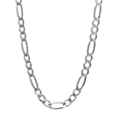 Sterling Silver 4.4mm Figaro 18 Chain with Lobster Clasp