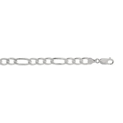 Sterling Silver 7mm Figaro 26 Chain with Lobster Clasp