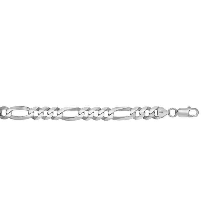 Sterling Silver 8.8mm Figaro 24 Chain with Lobster Clasp