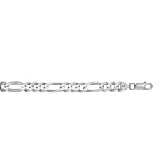Sterling Silver 8.8mm Figaro 24 Chain with Lobster Clasp