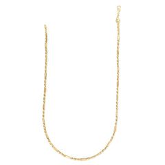 14K Yellow Gold 3mm Figarope 22 Chain with Lobster Lock
