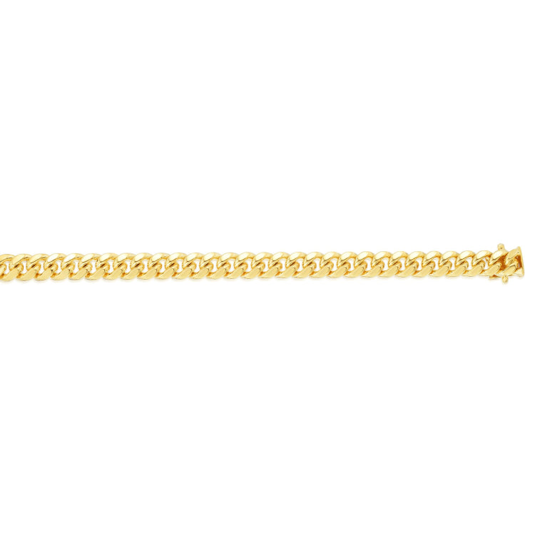 10K Yellow Gold 26 7.1mm Classic Miami Cuban Chain with Box Lock