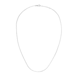 14K White Gold 1.5mm Paperclip 16 Chain with Lobster Lock
