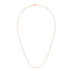 14K Rose Gold 1.5mm Paperclip 16 Chain with Lobster Lock