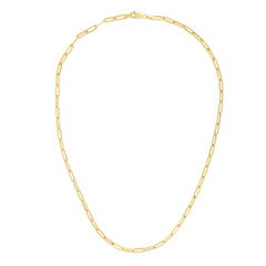 14K Yellow Gold 3.2mm Paperclip 18 Chain with Lobster Lock