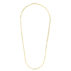 14K Yellow Gold 4.2mm Paperclip 7.5 Chain Bracelet with Lobster Lock