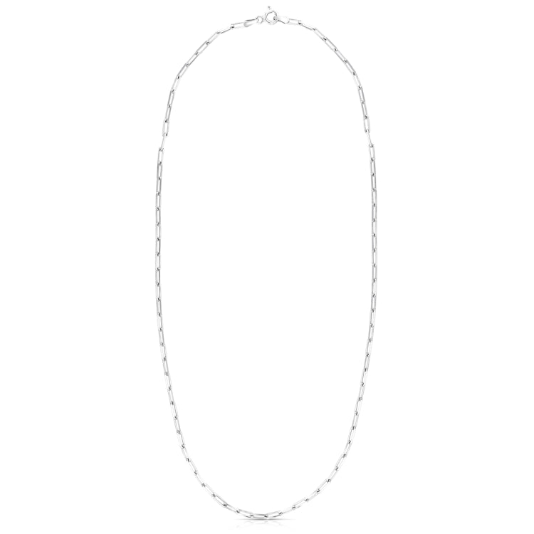 Sterling Silver 2.5mm Paperclip 20 Chain with Lobster Clasp