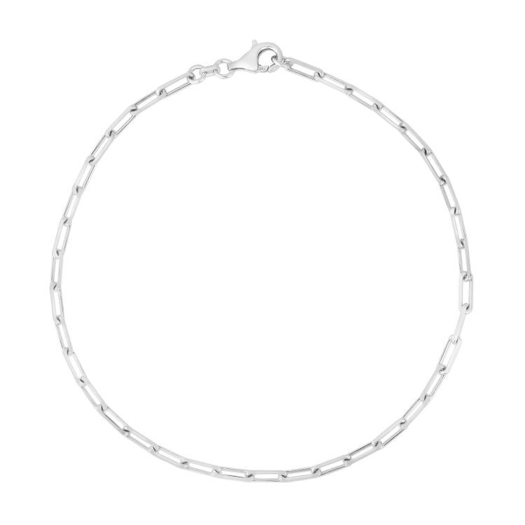 Sterling Silver 3mm Paperclip 24 Chain with Lobster Clasp