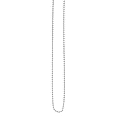 14K White Gold 2.2mm Oval Mirror Link 18 Chain with Lobster Lock