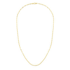 14K Yellow Gold 1.7mm Sparkle Valentino 18 Chain with Lobster Lock