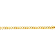 14K Yellow Gold 22 7.1mm Classic Miami Cuban Chain with Box Lock