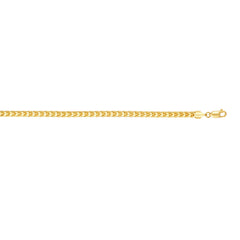 14K Yellow Gold 22 4.6mm Diamond Cut  Round Franco Chain with Lobster Clasp