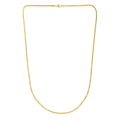 14K Yellow Gold 2.5mm 16 Solid Round Box Chain with Lobster Clasp
