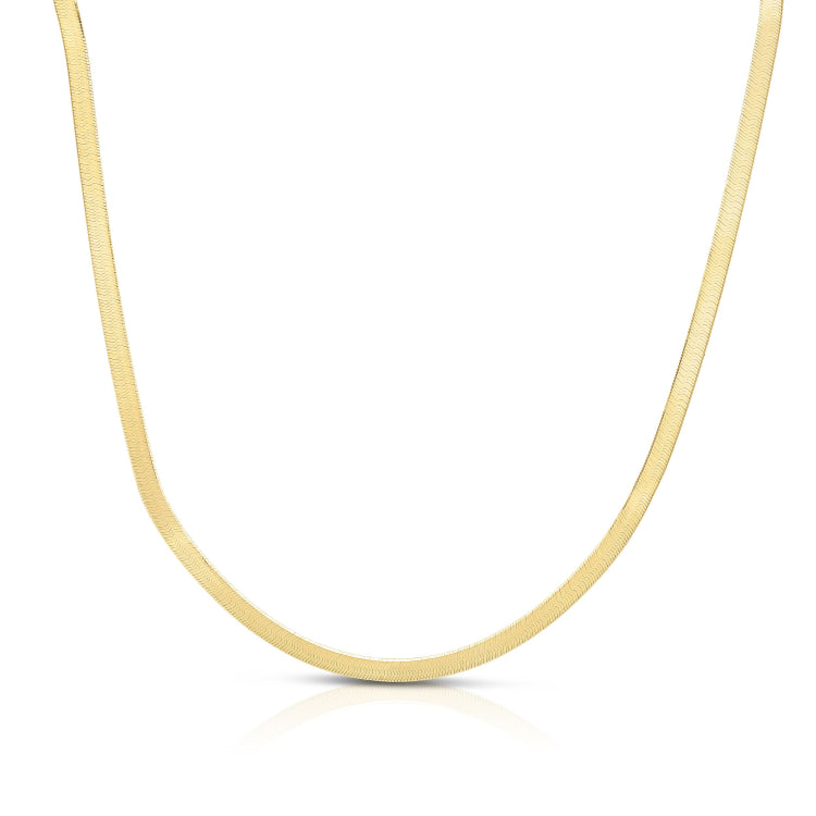 10K Yellow Gold 2.8mm Polished 18 Herringbone Chain