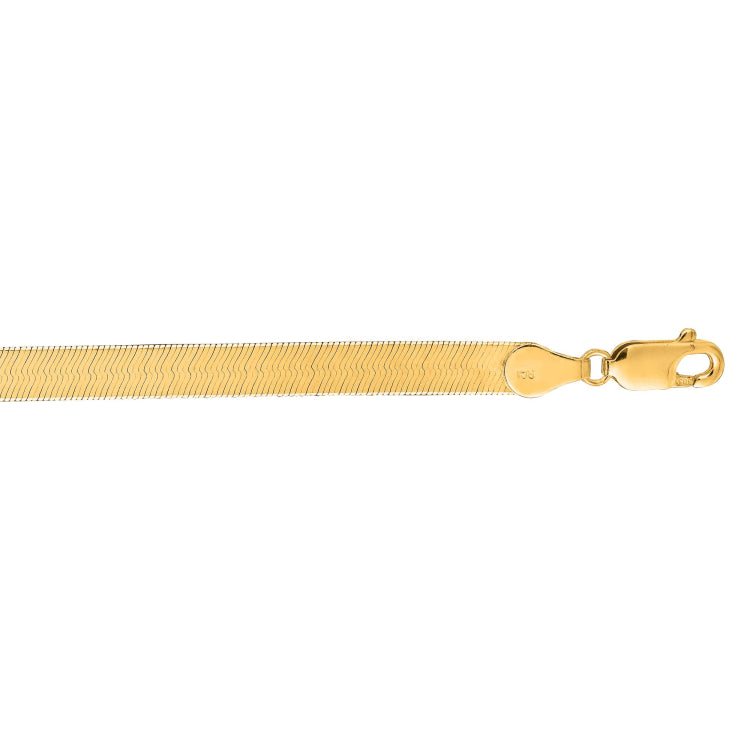 10K Yellow Gold 3.8mm 18 Herringbone Chain