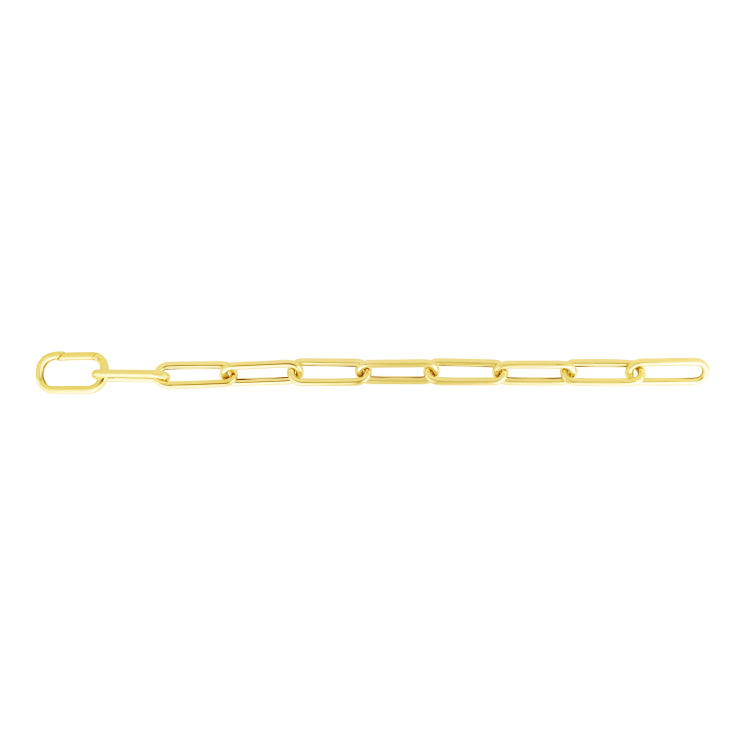 14K Yellow Gold 8mm Paperclip 18 Necklace with Invisible Clasp