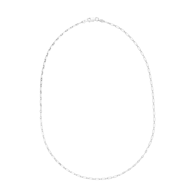Sterling Silver 38 Paperclip Chain Necklace with Lobster Clasp.