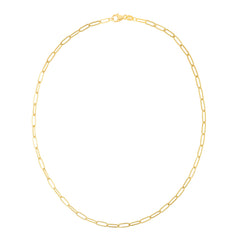 14K Yellow Gold 3.5mm Paperclip 18 Chain Necklace