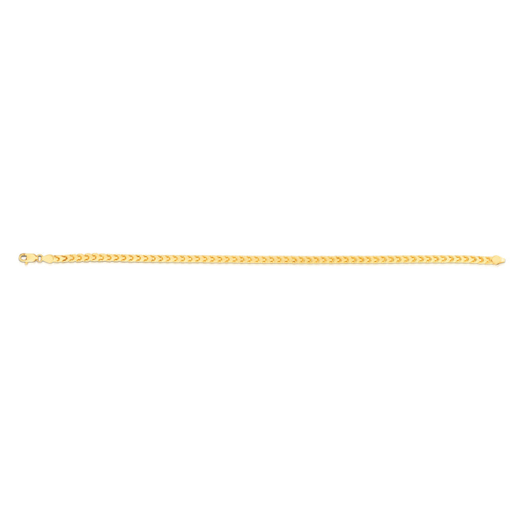 14K Yellow Gold 22 3.1mm Diamond Cut Round Franco Chain with Lobster Lock