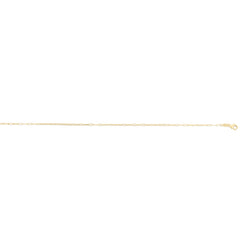14K Yellow Gold 1.2mm Paperclip 18 Necklace with  Lobster Clasp.