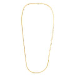 14K Yellow Gold 10 3mm Imperial Herringbone Chain Anklet with Lobster Lock