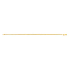 14K Yellow Gold 2.5mm Bismark 20 Chain Necklace with Lobster Clasp