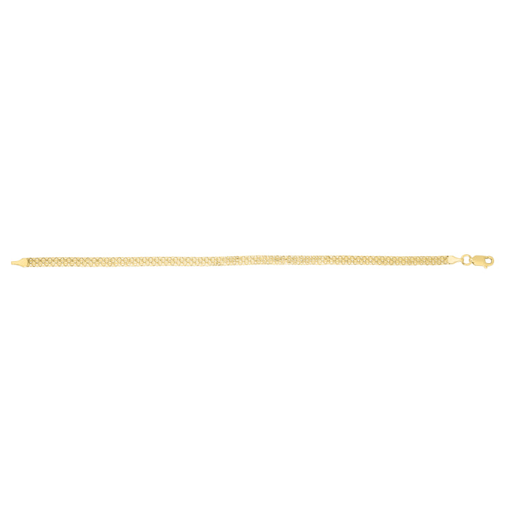 14K Yellow Gold 3.5mm Bismark 18 Chain Necklace with Lobster Clasp